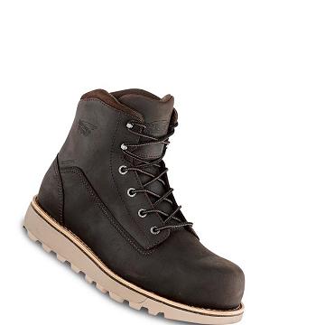 Coffee Men's Red Wing Traction Tred Lite 6-inch Waterproof Safety Boots | AU347RVD