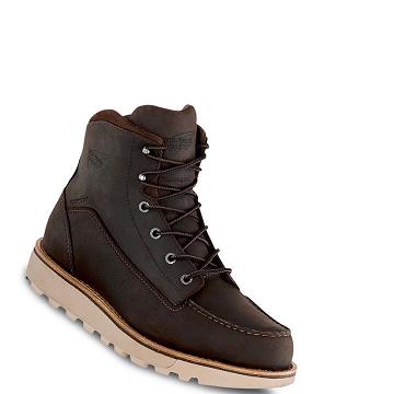 Coffee Men's Red Wing Traction Tred Lite 6-inch Soft Toe Waterproof Boots | AU58UZG