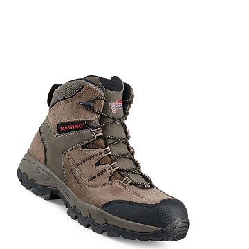 Khaki Men's Red Wing 6-inch Waterproof Soft Toe Hiking Boots | AU251CTV