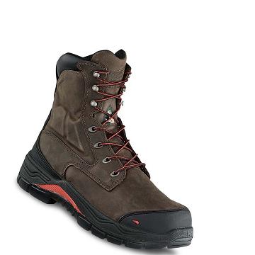 Olive Men's Red Wing King Toe® ADC 8-inch Waterproof CSA Metguard Safety Boots | AU326NWY